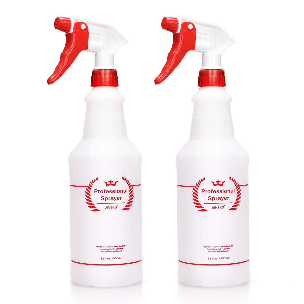 Plastic Spray Bottle 2 Pack, 32 Oz, All-Purpose Heavy Duty Spraying Bo –  Uineko